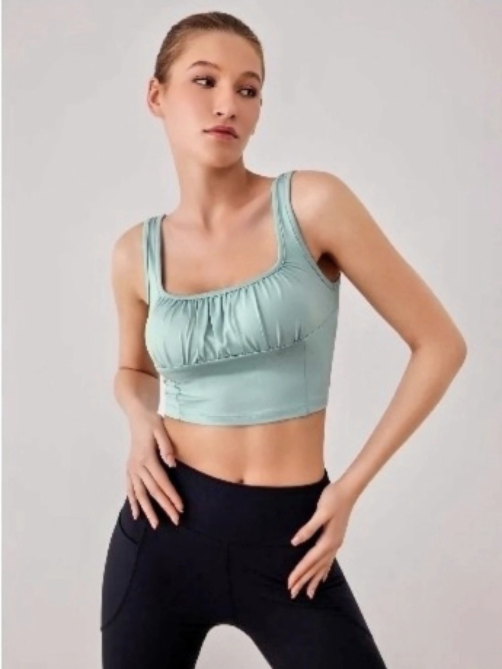 Cider | Ruched Crop Top - Picture 3 of 11